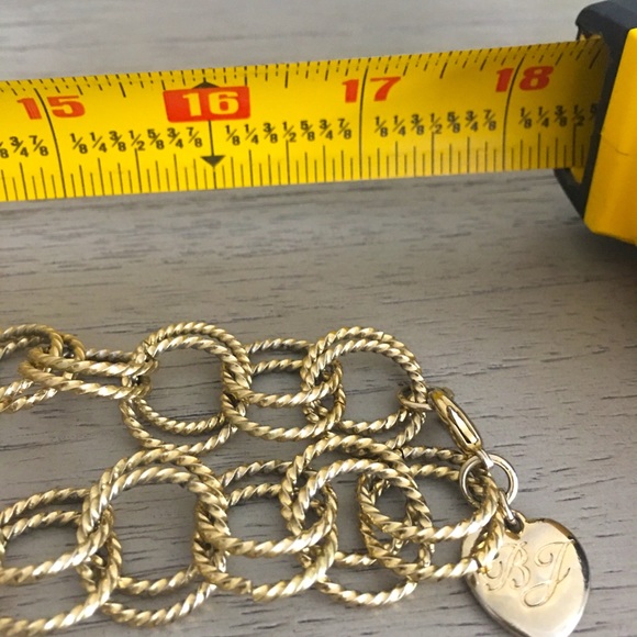 Betsey Johnson double loop gold tone necklace - Picture 4 of 4